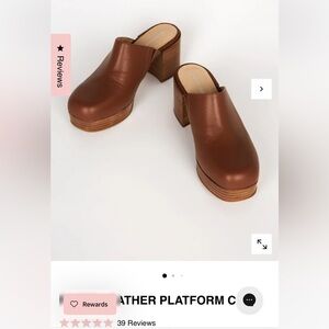 Intentionally Blank Facts Leather Platform Clogs